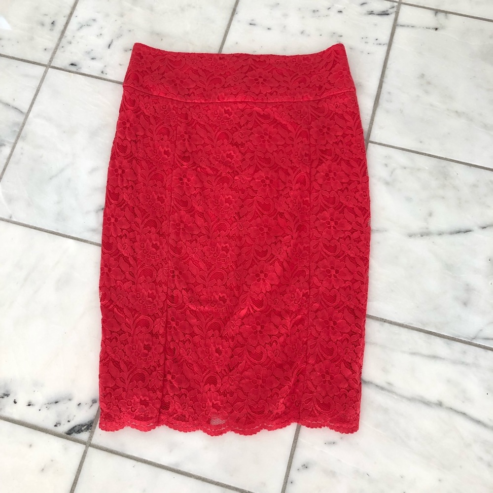 Red Lace Express Skirt